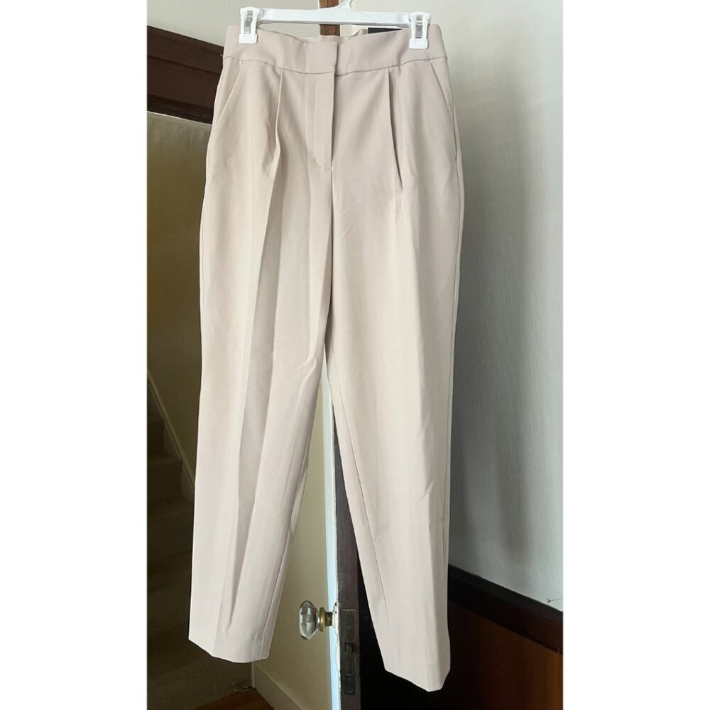 NWT Beige Express High Waisted Pleated Ankle Pant High Rise Trousers